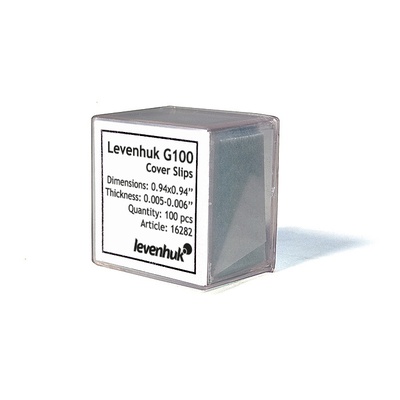  Levenhuk G100 Cover Slips, 100 gab.