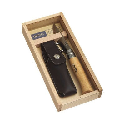  Nazis OPINEL Stainles Steel Nr.08, olīvu rokturis, dāvanu kaste.