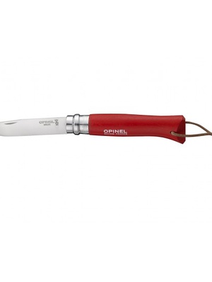  Nazis, Opinel Trekking Nr 8 Stainless Steel, sarkans  Hover