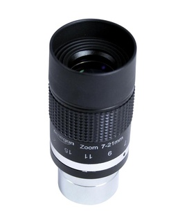  Okulārs Omegon Super Ploessl ar tālummaiņu 7-21mm APO 1.25 &  Hover