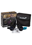  Levenhuk Atom 7x50 Kompakts Porro Prizmas Mitrumizturīgs binoklis Hover