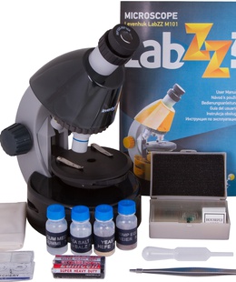  Mikroskops bērniem, Levenhuk LabZZ M101 Moonstone, 40x-640x, ar eksperimentu komplektu  Hover
