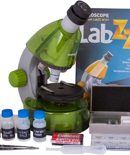 Mikroskops bērniem, Levenhuk LabZZ M101 Lime, 40x-640x, ar Eksperimenta komplektu  Hover