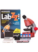  Mikroskops bērniem, Levenhuk LabZZ M101 Orange, 40x-640x, ar eksperimentu komplektu