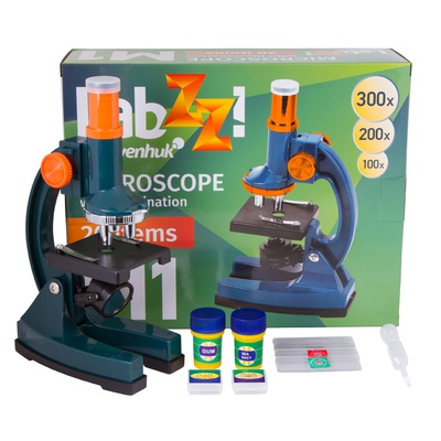  Mikroskops Bērniem ar Komplektu Levenhuk LabZZ M1 100x-300x