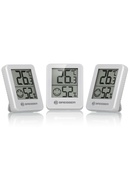  BRESSER Temeo Hygro indikators 6 detaļu komplekts Termo-/Higrometrs balts Hover