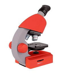  Mikroskops,Bresser Juniors 40x-640x Sarkans ar eksperimenta komplektu, ar telefona adapter
