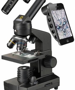  Mikroskops NATIONAL GEOGRAPHIC 40X-1280X ar eksperimentālo komplektu un viedtālruņa adapte  Hover