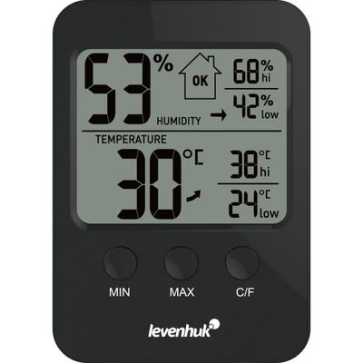  Levenhuk Wezzer BASE L30 melns termohigrometrs