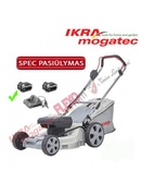  Akumulatora zāles pļāvējs 40V 5Ah IKRA Mogatec IAM 40-4325 - PILNS KOMPLEKTS