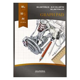  Milimetru papīrs A4/50 lapas,  AURORA