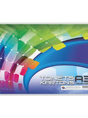  Krāsains kartons A3,  8 krāsas,  vienpusīgs  Hover