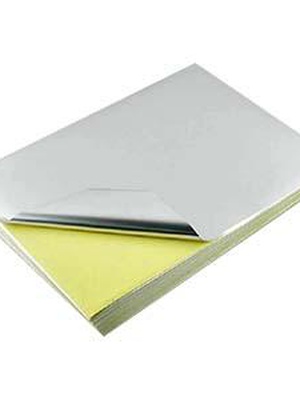  Pašlīmejošs PET Vinil A4 20lap Silk Silver 50mk 100mk back  Hover