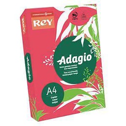  Krāsains papīrs REY 22 A4 250lap 160g sarkans
