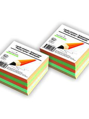 Piezīmju bloks līmēts 90x90mm krāsains 500lapas SMLT  Hover