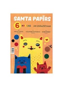  Samta papīra komplekts A4 6 krāsas