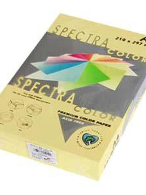  Krāsains papīrs A4 160g 250lap IVORY IT100 gaiši dzeltens  Hover