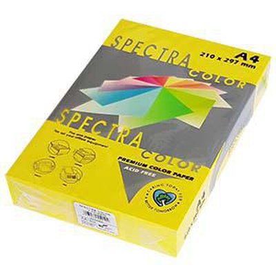  Krāsains papīrs A4 120g 250lap spilgti dzeltens IT210 Lemon