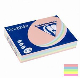  Papīrs Trophee asorti/pasteļ.A4/80g/500l