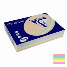  Papīrs Trophee asorti/pasteļ.A4/160g/250