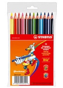 Krāsainie zīmuļi STABILO TRIO | 12 krāsas