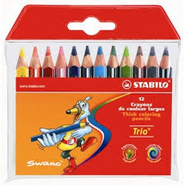  Krāsainie zīmuļi STABILO  TRIO MINI |12 krāsas