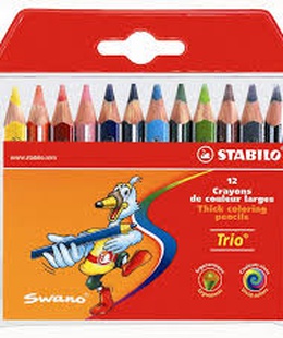 Krāsainie zīmuļi STABILO  TRIO MINI |12 krāsas  Hover