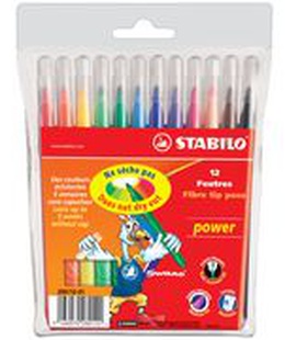  Flomasteri Stabilo POWER | 12 krāsas  Hover