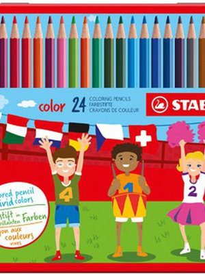  Krāsainie zīmuļi STABILO color | 24 krāsas metāla kārbā  Hover
