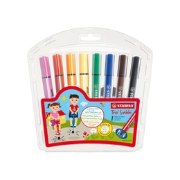  Flomasteri Stabilo Trio Scribbi | 8 krāsas