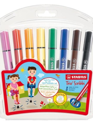  Flomasteri Stabilo Trio Scribbi | 8 krāsas  Hover