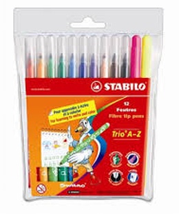  Flomasteri Stabilo Trio A-Z | 12 krāsas  Hover