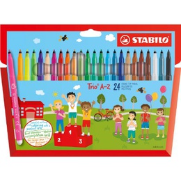  Flomasteri Stabilo Trio A-Z | 24 krāsas