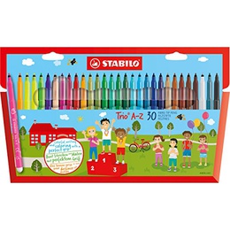  Flomasteri Stabilo Trio A-Z | 30 krāsas