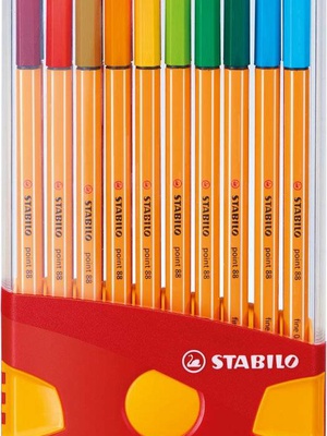  Tintes pildspalvu komplekts STABILO Point 88 Color Parade|20 krāsas  Hover