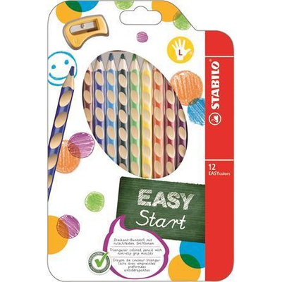  Krāsainie zīmuļi - Stabilo EASYcolors Start left | 12 krāsu
