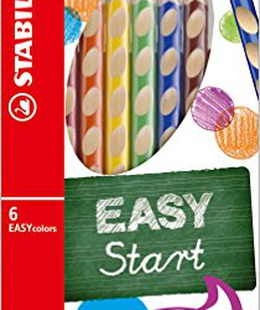  Krāsainie zīmuļi labročiem STABILO EASYcolors | 6 krāsas  Hover