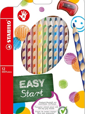  Krāsainie zīmuļi labročiem STABILO EASYcolors | 12 krāsas  Hover