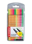  Pildspalvu un flomasteru komplekts NEON COLORS | 10 krāsas