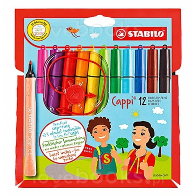  Flomasteri Stabilo Cappi | 12 krāsas