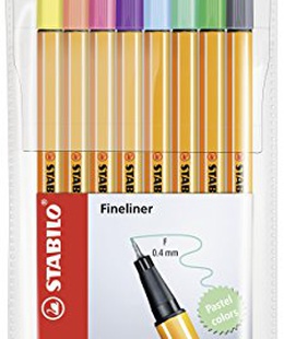  Tintes pildspalvu komplekts STABILO POINT  pasteļkrāsas|0.4 mm| 8 krāsas  Hover
