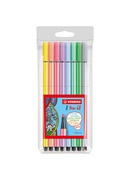  Flomasteru komplekts STABILO PEN68 pasteļkrāsas|0.4 mm| 8 krāsas