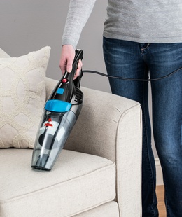  Bissell | Vacuum Cleaner | Featherweight Pro Eco | Corded operating | Handstick and Handheld | 450 W | - V | Operating radius 6 m | Operating time (max)  min | Blue/Titanium | Warranty 24 month(s) | Battery warranty 24 month(s)  Hover