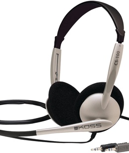 Austiņas Koss | Headphones | CS100 | Wired | On-Ear | Microphone | Black/Gold  Hover