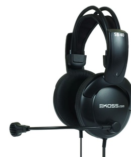 Austiņas Koss | Headphones | SB40 | Wired | On-Ear | Microphone | Black  Hover