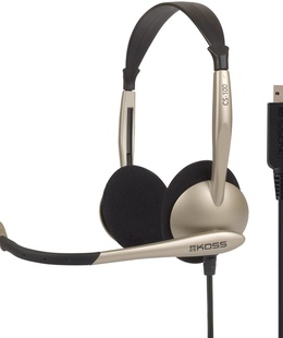 Austiņas Koss | Headphones | CS100USB | Wired | On-Ear | Microphone | Noise canceling | Gold  Hover