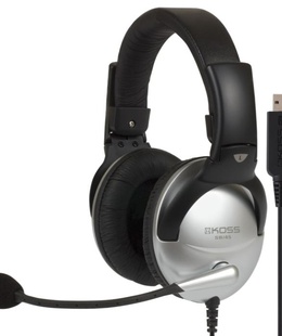 Austiņas Koss | Gaming headphones | SB45 USB | Wired | On-Ear | Microphone | Noise canceling | Silver/Black  Hover