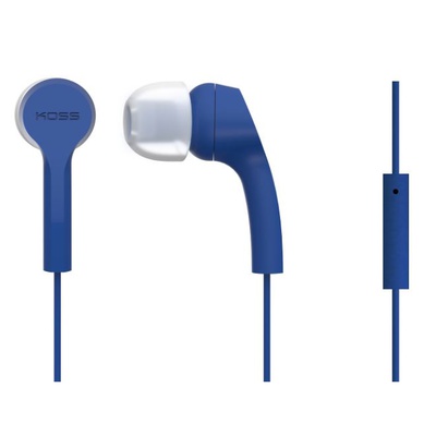 Austiņas Koss | Headphones | KEB9iB | 3.5mm (1/8 inch) | In-ear | Microphone | Blue