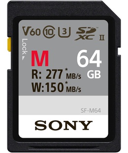  Sony | 64GB SF-M Series SDXC Class10 UHS-II U3 V60 Tough Memory Card | 64 GB | SDXC | Flash memory class 10  Hover
