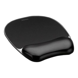  Fellowes | Mouse pad with wrist support CRYSTAL | Mouse pad with wrist pillow | 202 x 235 x 25  mm | Black